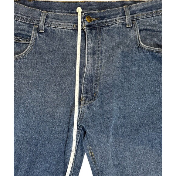 Key Flannel Lined Denim Work Jeans Straight Leg 38x30 Workwear Streetwear Winter - Picture 5 of 9